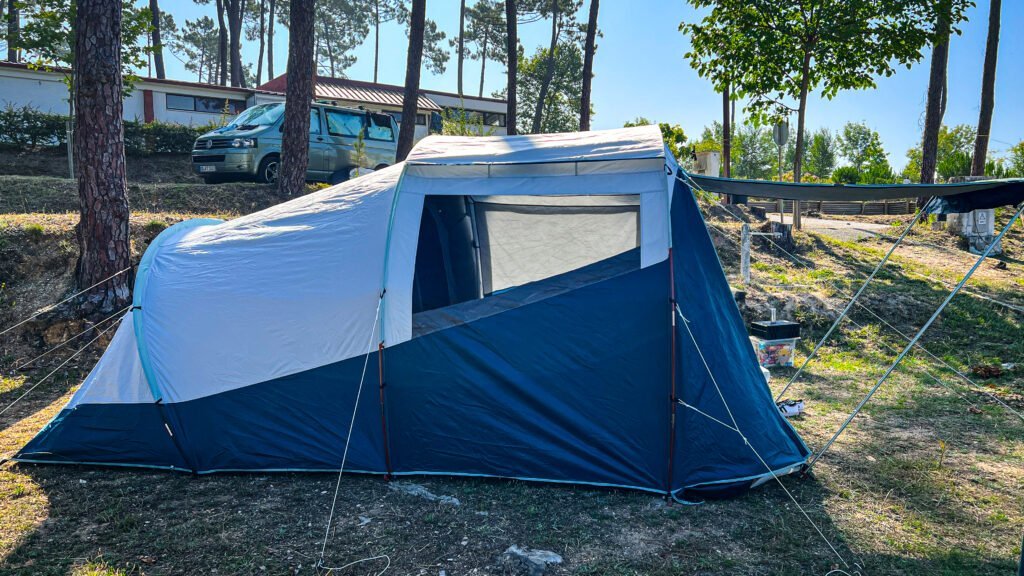 Camping Tent with Poles Arpenaz 4.1 F&B 4 Persons 1 Bedroom