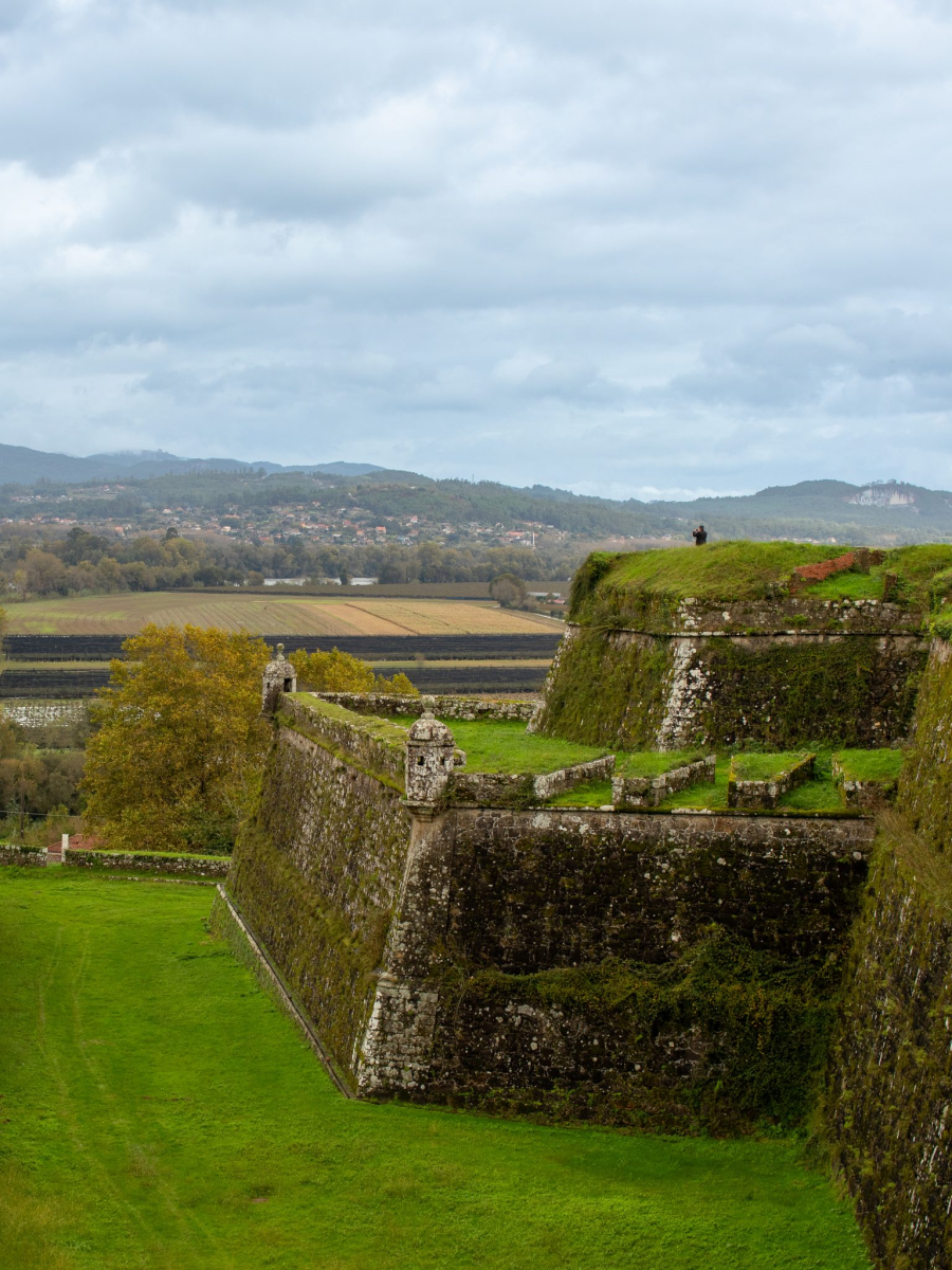 Ancient walls of Valença fortress, Portugal