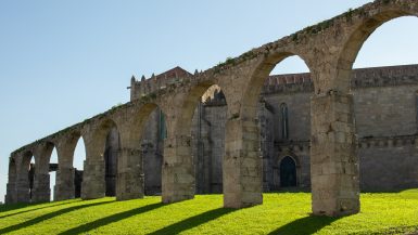 Santa Clara Aqueduct bordering the Santa Clara monastery
