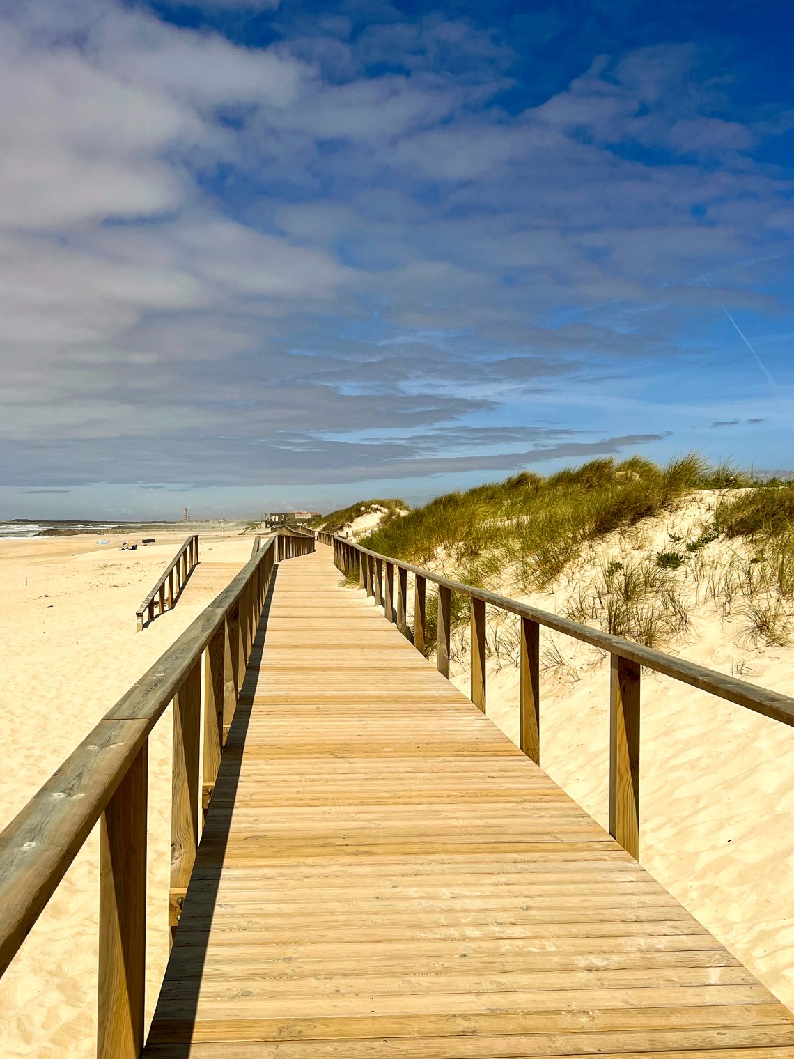 Wooden walkway at best Central Portugal beach - Praia da Costa Nova